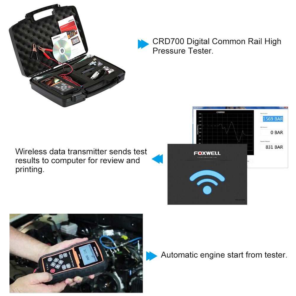 Máy đo áp suất common rail Foxwell CED700