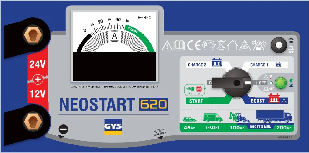 Máy nạp ắc quy có trợ đề GYS NEOSTART 620 - Ảnh 3