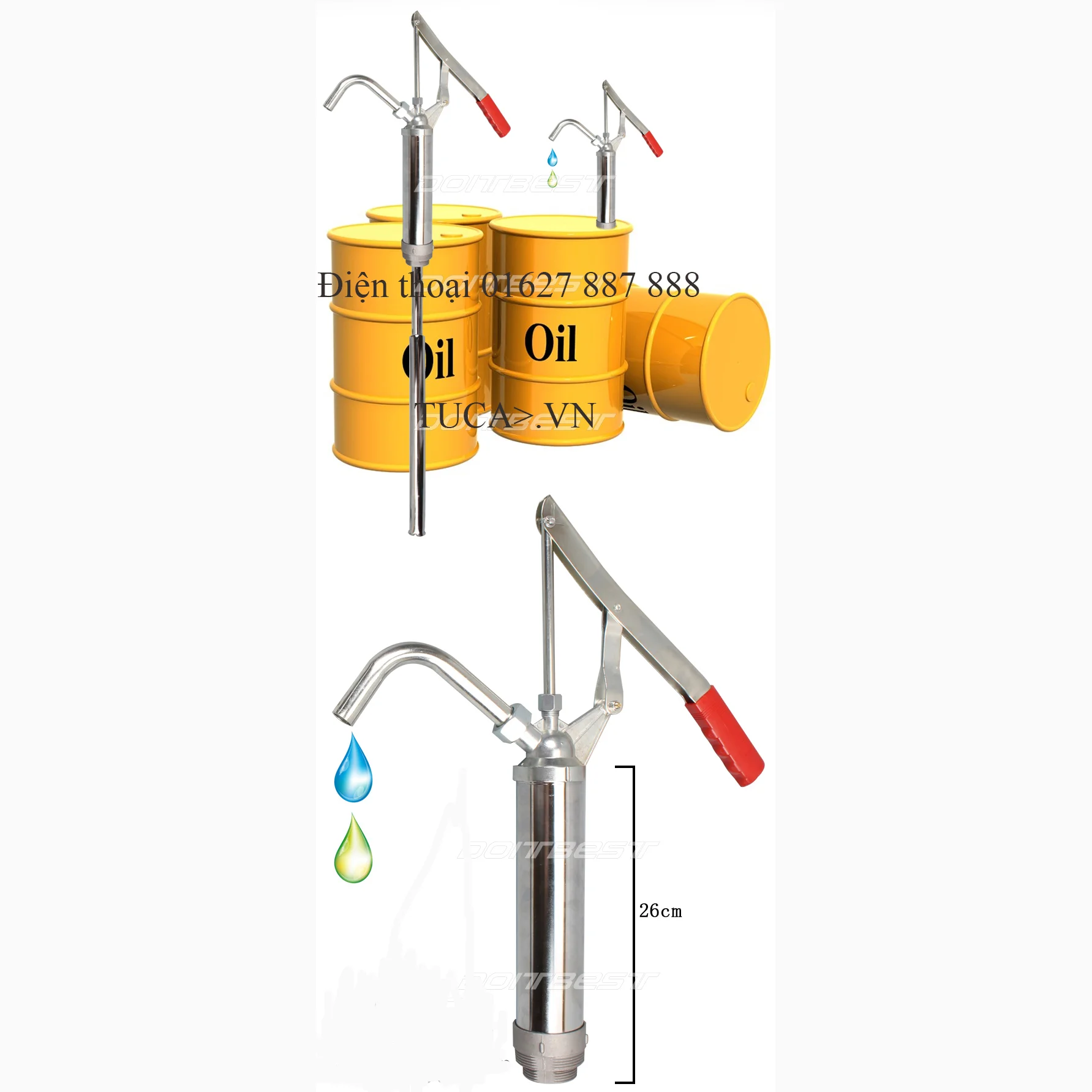 Dụng cụ bơm dầu phuy bằng tay