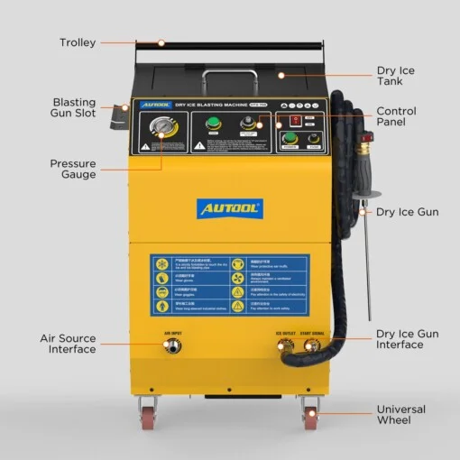 Máy bắn đá khô CO2 làm sạch muội than AUTOOL HTS708 - Hình ảnh 3