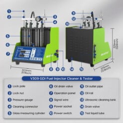 Máy kiểm tra & vệ sinh kim phun V309