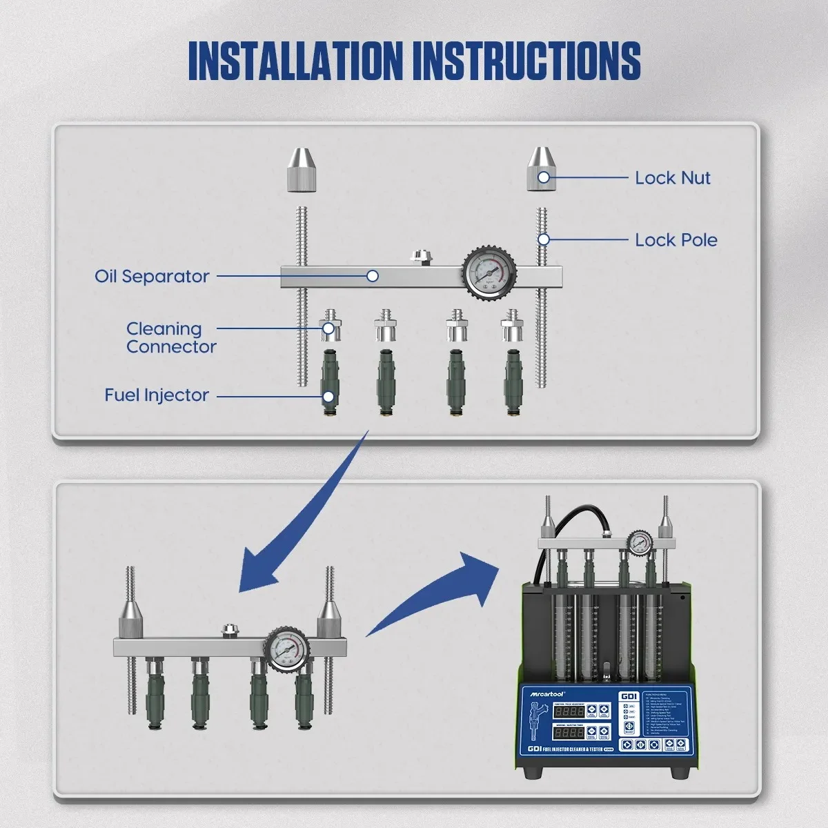 Máy kiểm tra & vệ sinh kim phun MRCARTOOL V309