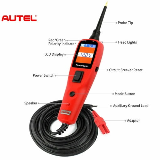 Thiết bị kiểm tra hệ thống điện ô tô Autel PowerScan PS100