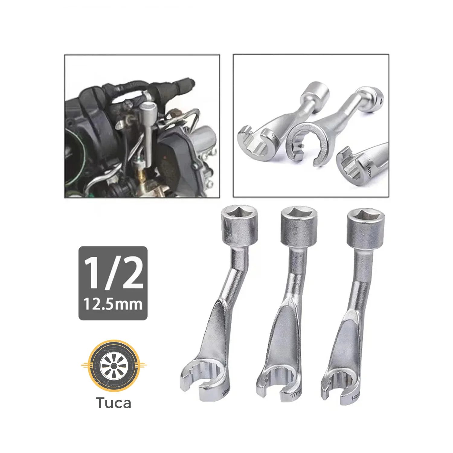 Bộ 3 khẩu tháo ống dầu kim phun diesel