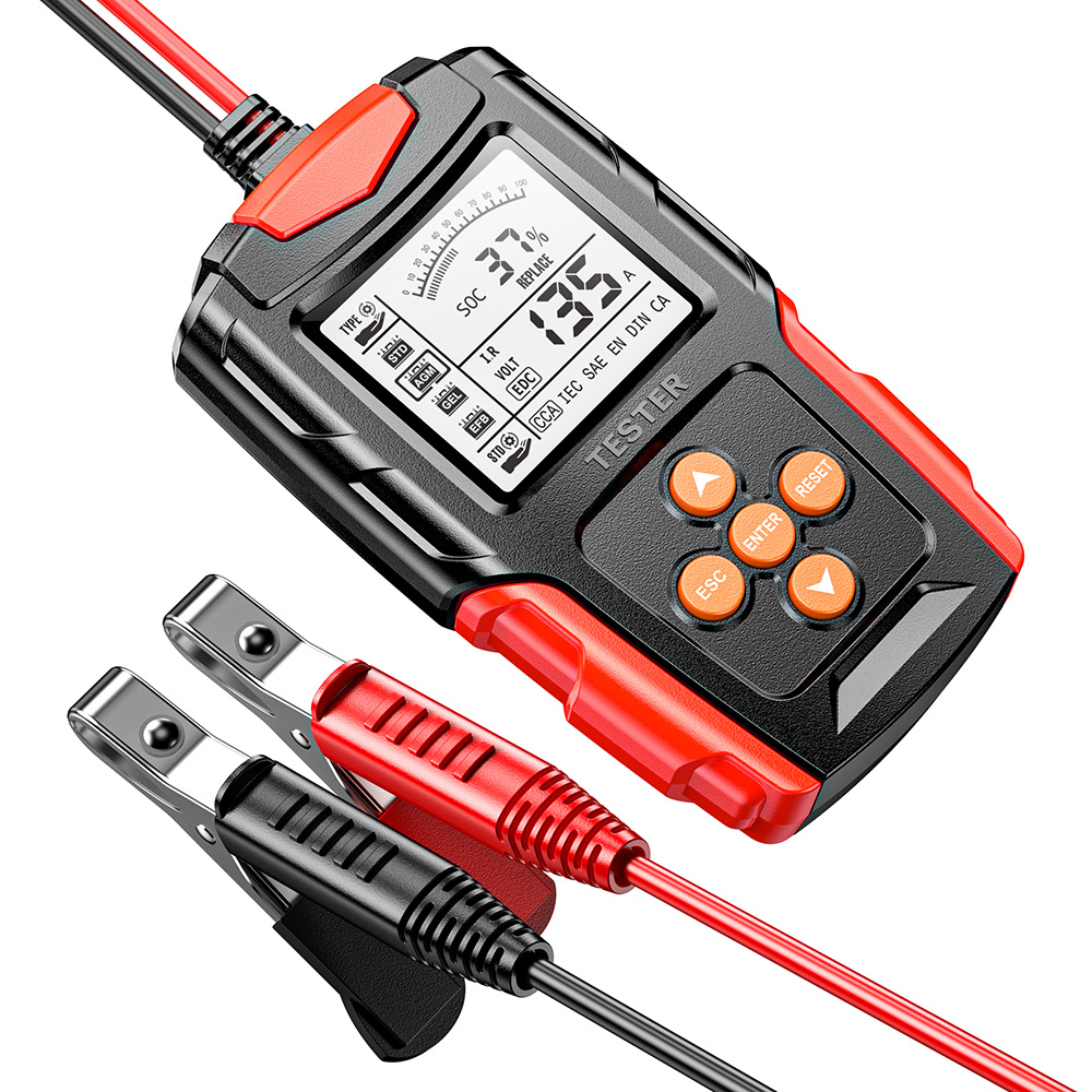 bộ kiểm tra ắc quy ô tô, xe máy, ắc quy nước, AGM 12V 24V Foxsur FBT-200