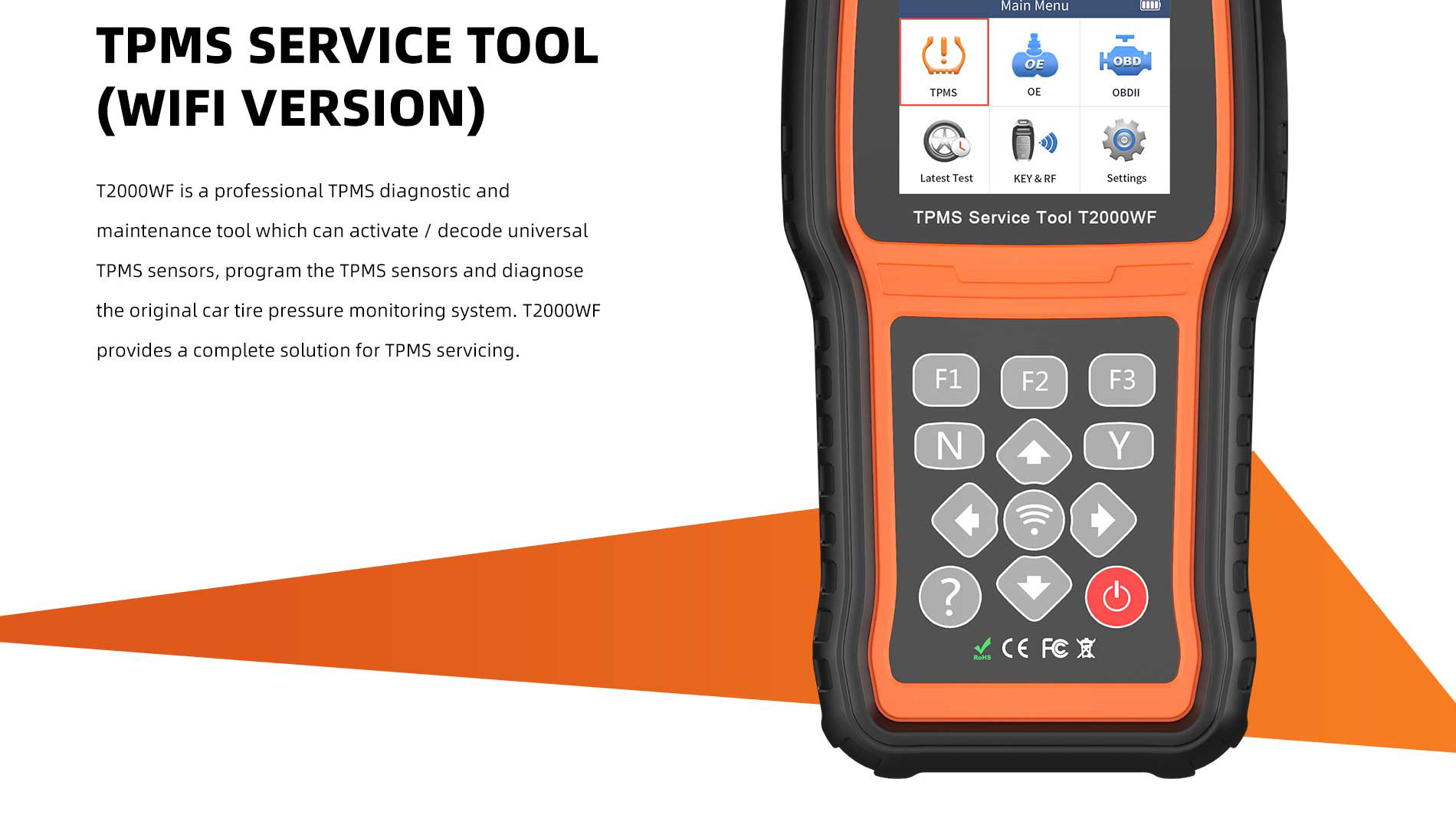 Foxwell T2000WF TPMS Service Tool - Thiết bị lập trình cảm biến áp suất lốp