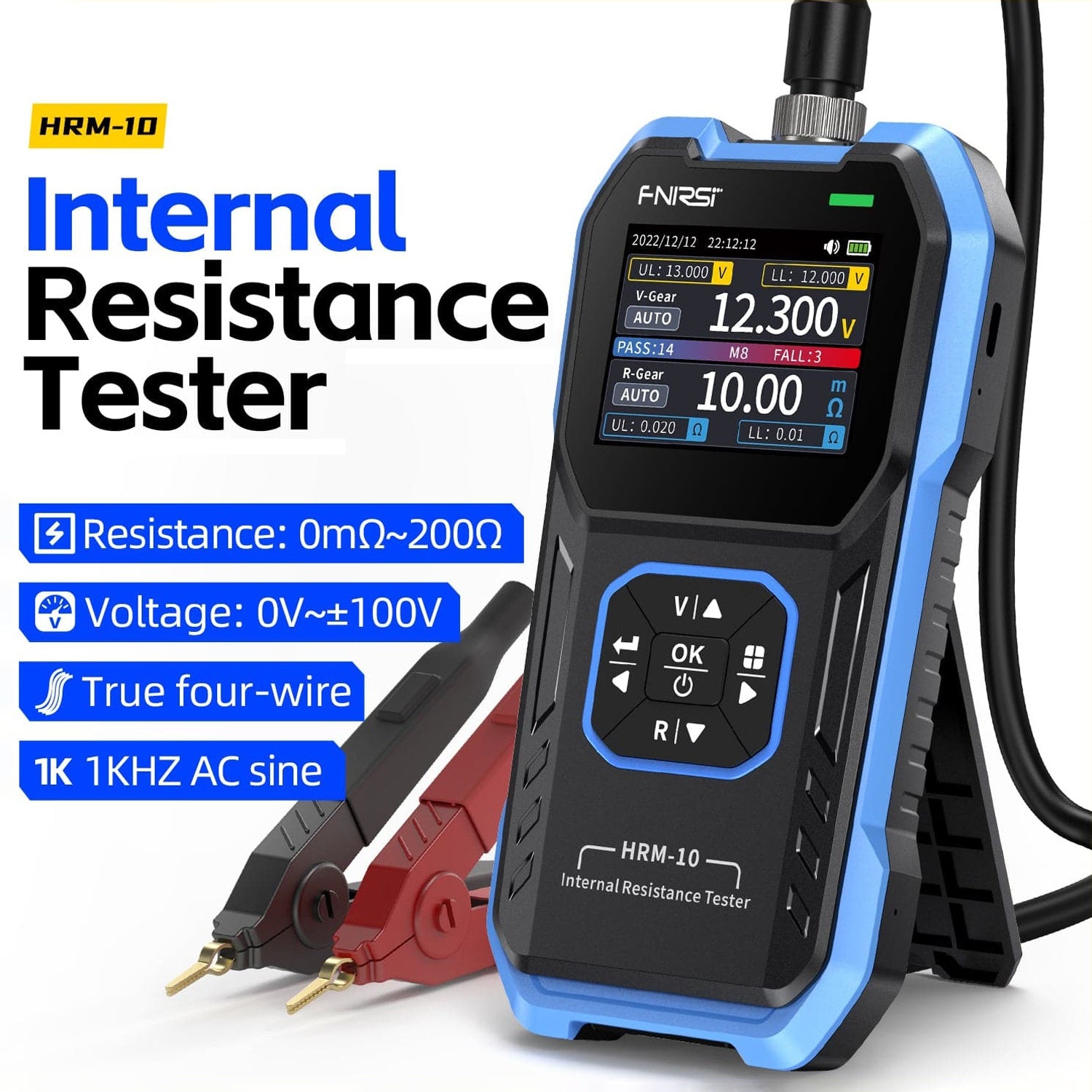 Máy đo nội trở pin FNIRSI® HRM-10 Battery Voltage Internal Resistance Tester