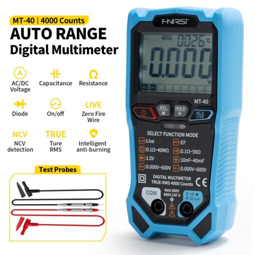 Đồng hồ vạn năng kỹ thuật số FNIRSI® MT-40 Smart Digital Multimeter