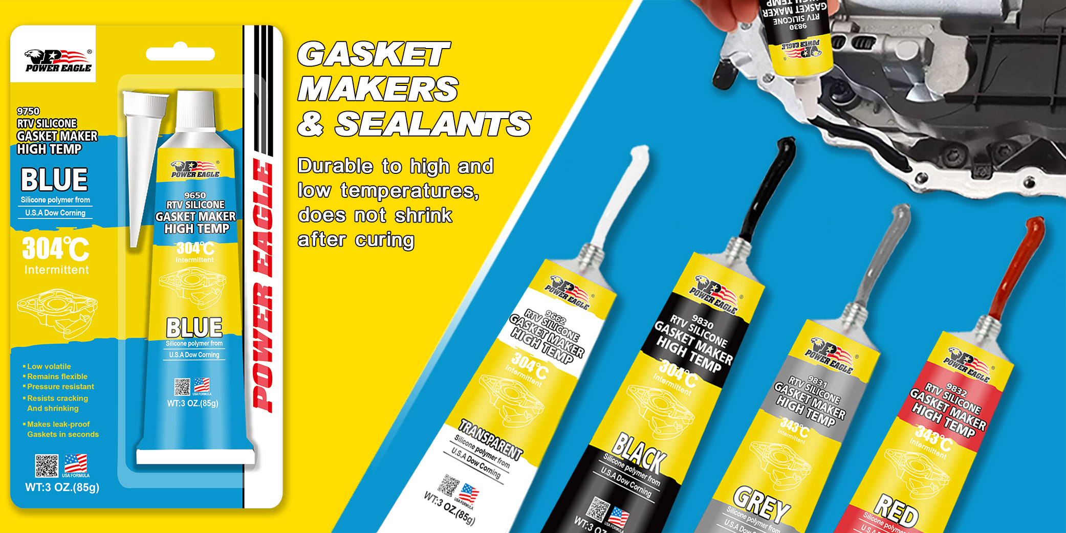 Keo tạo gioăng Power Eagle RTV Silicone Gasket Maker