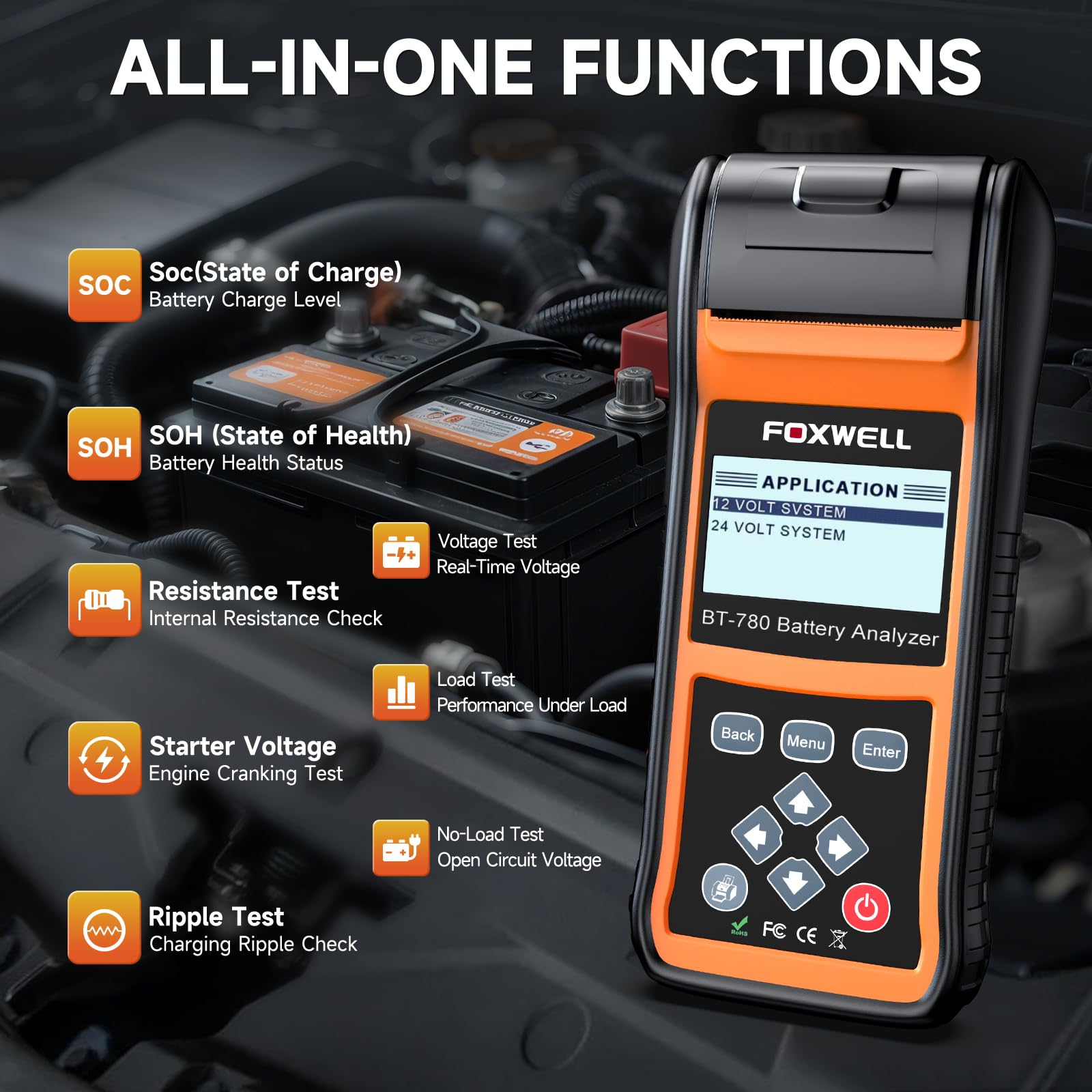 Máy kiểm tra ắc quy FOXWELL BT780