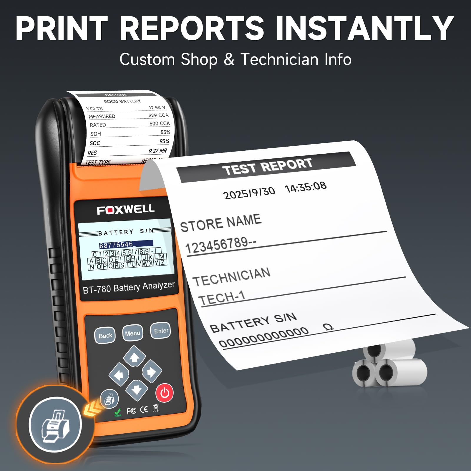 Máy kiểm tra ắc quy FOXWELL BT780