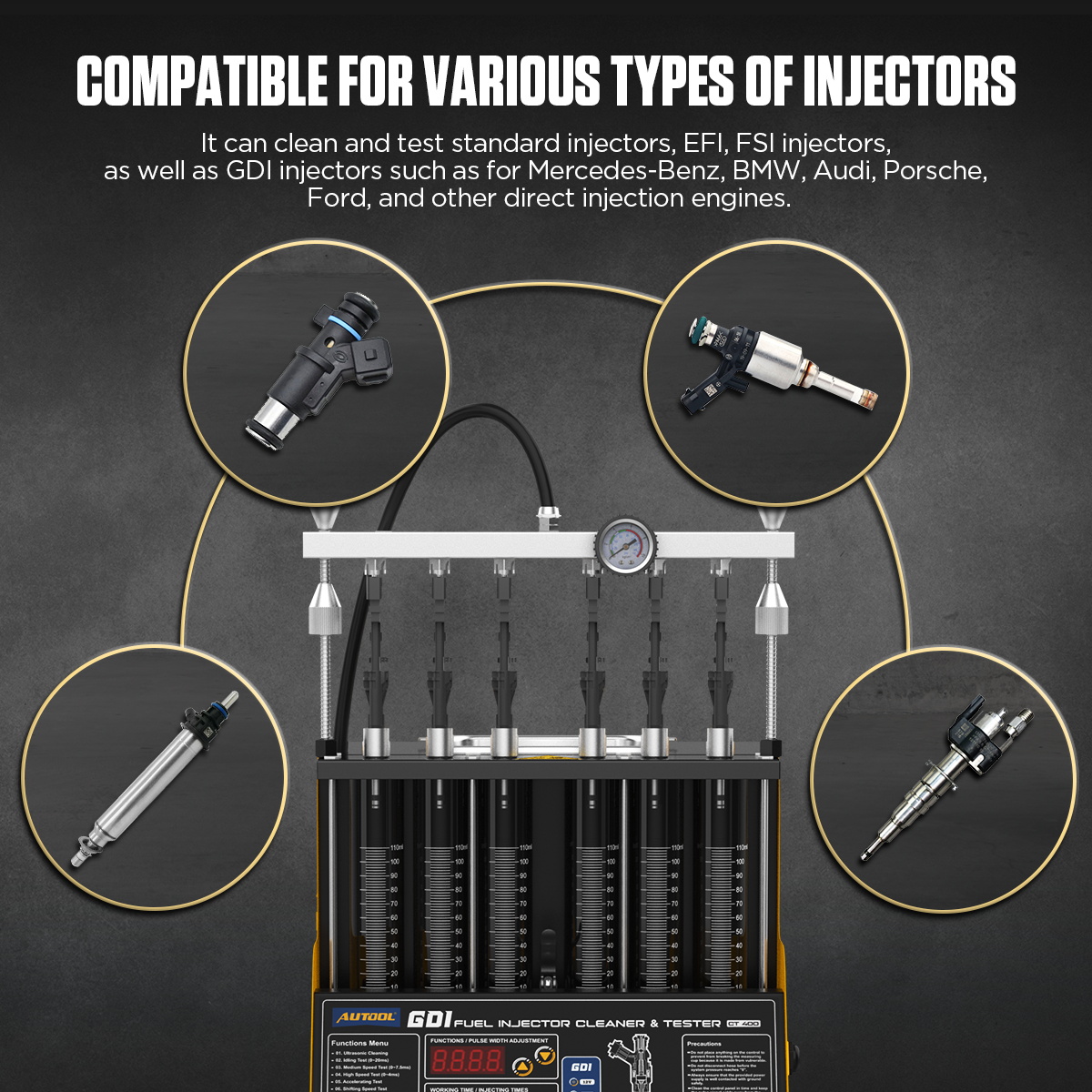 Máy kiểm tra & vệ sinh kim phun xăng AUTOOL CT400 GDI