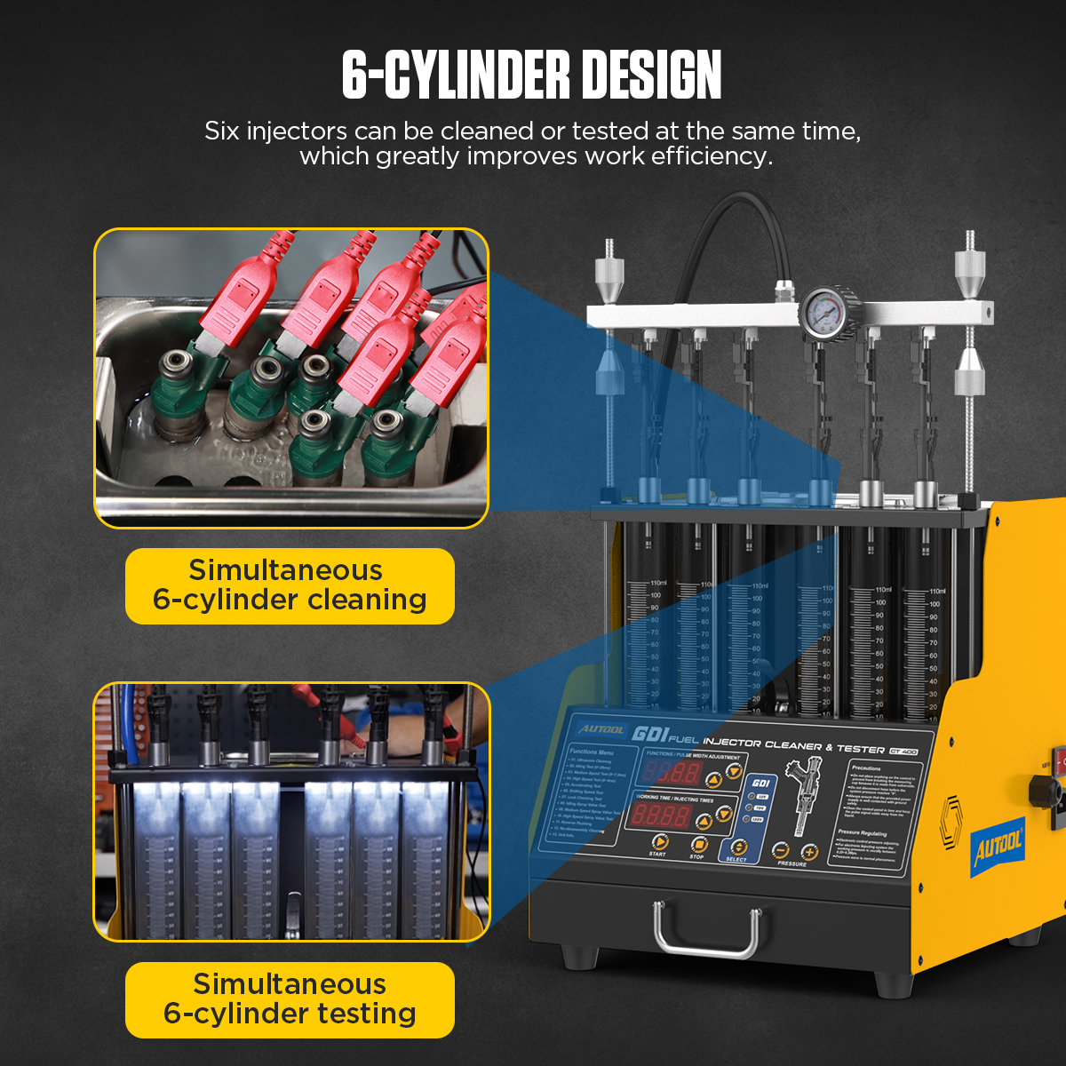 Máy kiểm tra & vệ sinh kim phun xăng AUTOOL CT400 GDI