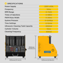 Máy kiểm tra & vệ sinh kim phun xăng AUTOOL CT400 GDI