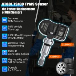 Cảm biến áp suất lốp XTOOL TS100 PRO 315MHz & 433MHz