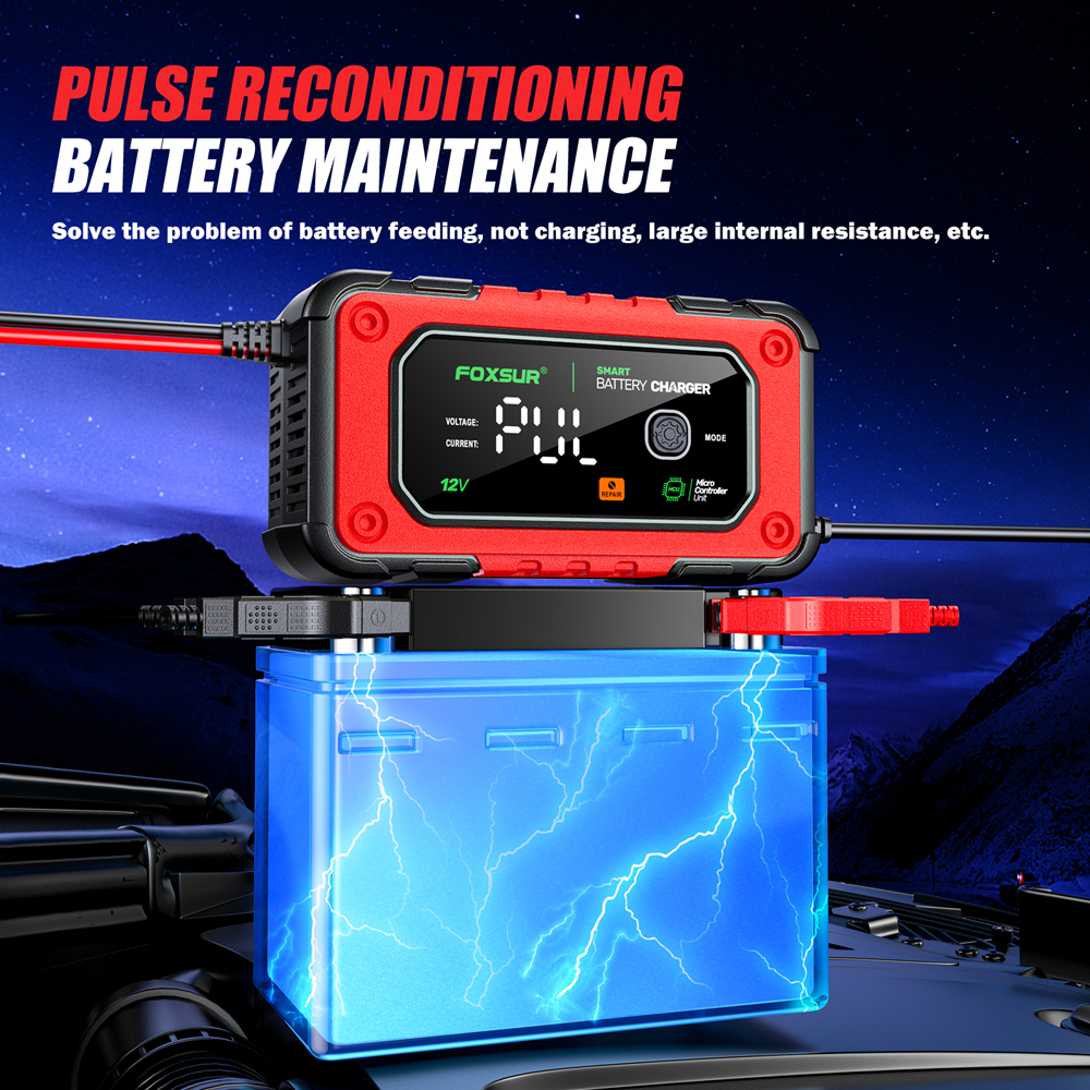 Bộ sạc ắc quy thông minh Foxsur FBC1207E 12V 7A