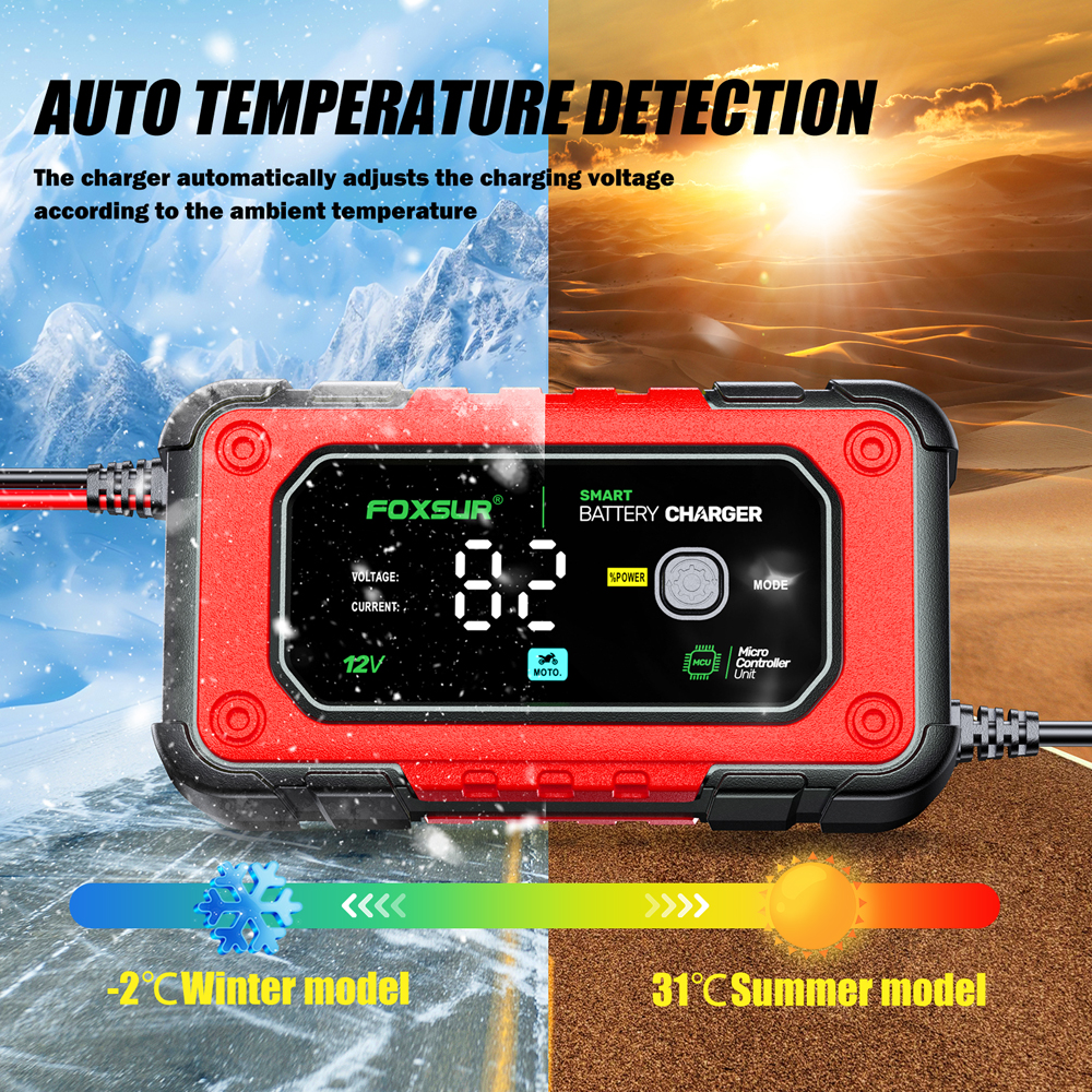 Bộ sạc ắc quy thông minh Foxsur FBC1207E 12V 7A
