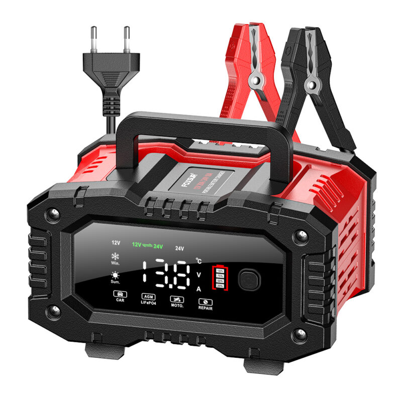 Bộ sạc ắc quy ô tô xe máyFoxsur FPT200 12V 20A , 24V 10A