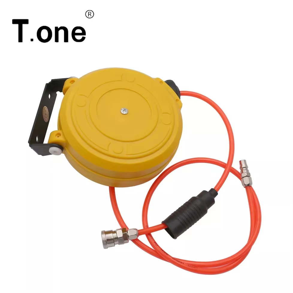 Cuộn dây hơi tự rút T.one TY-9A bằng nhựa dài 6m, áp suất 5kg
