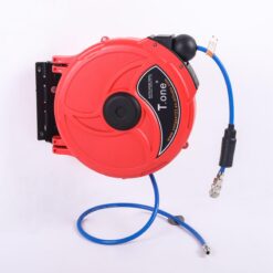 Cuộn dây hơi tự rút hose reel T.one TY-4A dài 15m, đường kính ống 6.5x10mm PU gia cường, áp suất 12bar