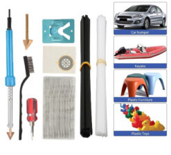 Thay vì sử dụng ghim hàn kim loại, Máy hàn nhựa sử dụng que hàn như hàn sắt, thiếc. Giúp bổ sung phần nhựa thiếu