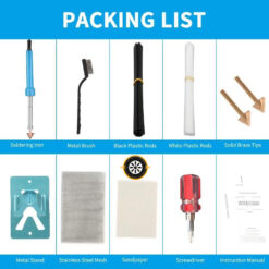 Thay vì sử dụng ghim hàn kim loại, Máy hàn nhựa sử dụng que hàn như hàn sắt, thiếc. Giúp bổ sung phần nhựa thiếu