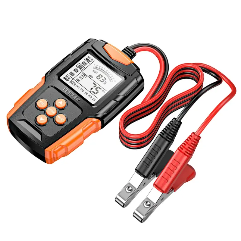 Cách dùng bộ kiểm tra ắc quy ô tô, xe máy, ắc quy nước, AGM Foxsur FBT-200