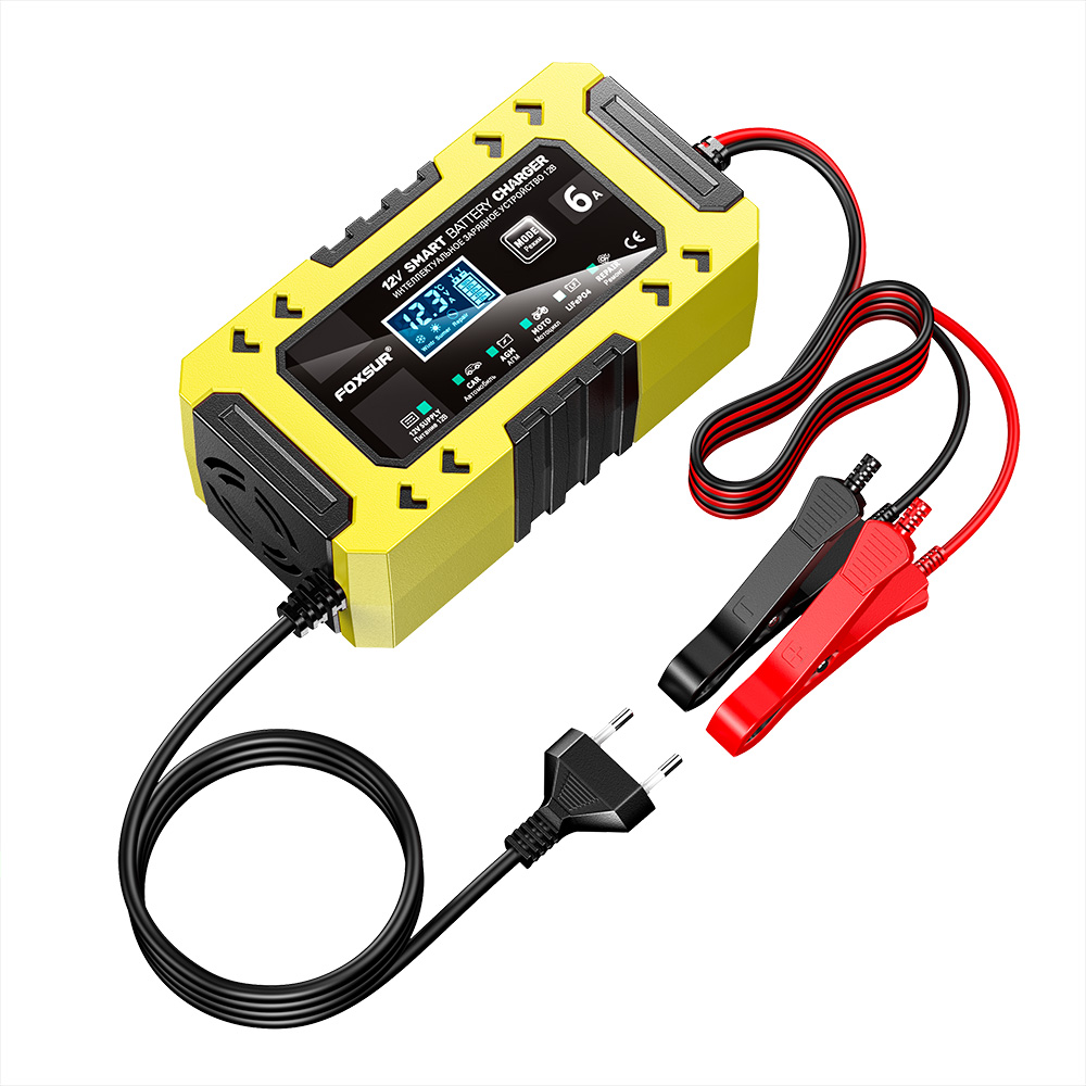 Bộ sạc ắc quy thông minh 10 giai đoạn FBC1206F 12V 6A, có chế độ bộ nguồn supply, phục hồi ắc quy yếu